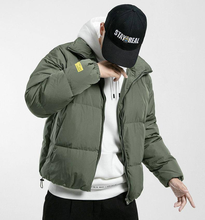 Unisex Puffer Jacke - Perfekt für Herbst und Winter | Olivegrün